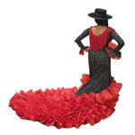 Flamenco Dress with train Bata de Cola model Alhambra 785.124€ #50171BCALHMBRA